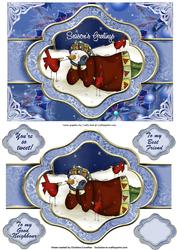 Christmas Small Talk Friend Neighbour-ribbon Sash Quick Card
