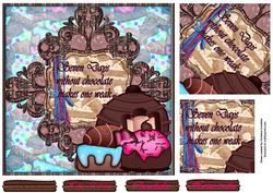 Chocoholic Flourish Frame 2-twist Pyramid