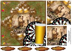 Beer & Darts Flourish Frame 2-twist Pyramid