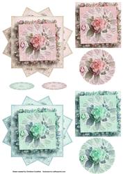 Roses and Lace Stacked Star Toppers