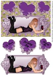 Sexy Birthday - I'm Yours - Unwrap Me (purple)