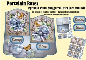 Porcelain Roses Pyramid Panel Staggered Easel Mini Kit