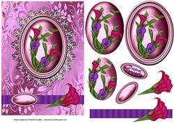 Calla Lily Floral Cameo Pyramage