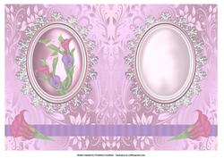 Calla Lily Floral Cameo Insert