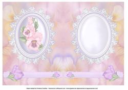Pansy Floral Cameo Insert