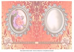 Rose Floral Cameo Insert