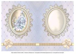 Porcelain Roses Floral Cameo Insert