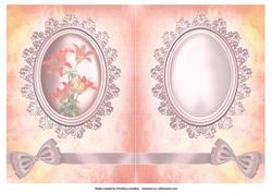 Stargazer Lily Floral Cameo Insert