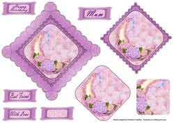 Hydrangea Diamond Scalloped Topper Pyramage
