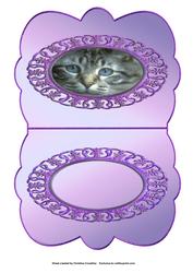 You're Purr-fect! - Scalloped Oval Ironwork Insert