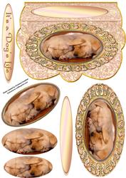 It's a Dog's Life - Scalloped Oval Ironwork Pyramid