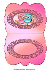 Owl Hugs & Kisses - Scalloped Oval Ironwork Insert