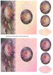Vintage Floral Side Panel Pyramid - Chrysanthemum Anemone