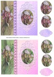 Vintage Floral Side Panel Pyramid - Fleur De Lis