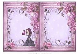 Purple Butterfly Birthday Girl Insert