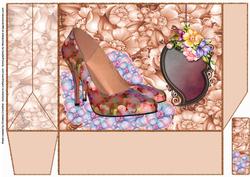 Floral Shoes - Large 19x15x6cm Gift Bag