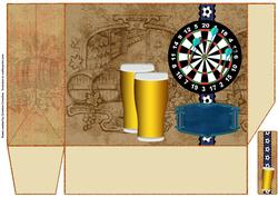 Beer Darts & Football - Large 19x15x6cm Gift Bag