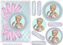 Ready to Party Bow and Circle Pyramid Card