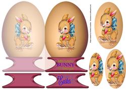 Some Bunny Loves You Egg Shaped Card