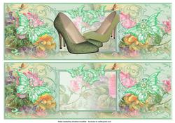 Forest Shoes & Butterflies - Large Dl Quick Card & Insert