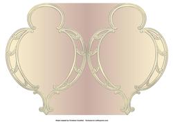 Rosy Glow - Art Deco Frame Shaped Insert
