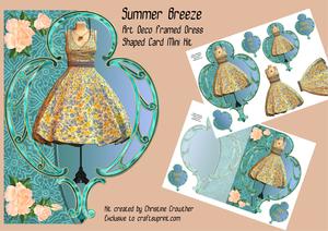 Summer Breeze - Art Deco Framed Dress Shaped Card Mini Kit