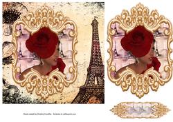 Paris Chic Quick Card with Panel and Sentiment Tag