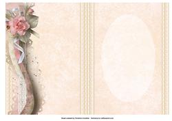 Shabby Chic Floral Twisted Edge Insert - Cream
