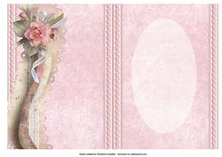 Shabby Chic Floral Twisted Edge Insert - Pink