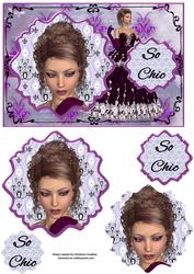 So Chic 2 Ornate Mat Double Pyramid