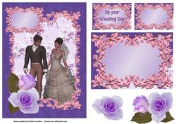 Lavender Rose Wedding with Decoupage and Insert Panel