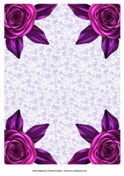 Purple Lace Purple Rose Corners Background