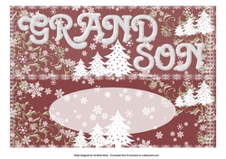 Grandson Red Christmas Large Dl INSERT