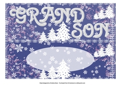 Grandson Blue Christmas Large DL INSERT