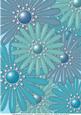 Pastel Blue Glass and Glitter Flowers Backgro