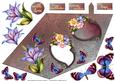 Bronze Floral Triangle-dangle with Butterflies
