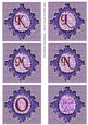 Square or Fancy Monograms K L m N O with Love Purple