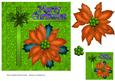 Vibrant Christmas Poinsettia in Green and Gold