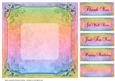 Burgundy and Pink Clematis Delight Insert Panel & Sentiments