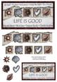 Life is Good - Motto Decoupage Dl Card
