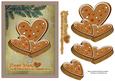 Christmas Gingerbread Heart Cookies