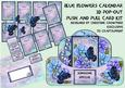 Plush Blue Flowers Calendar Push and Pull Card Kit