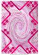 Pink Swirly Background with Hot Pink Edging
