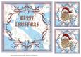 Vintage Enamel Santa Insert