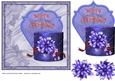 Merry Christmas Poinsettia Box in Purple