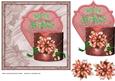 Merry Christmas Poinsettia Box in Peach