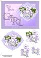 Lilac Teddy and Lace for New Baby Girl