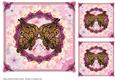 Butterfly Kisses Pink - Card Front with Toppers or Gift Tags