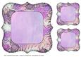 Floral Bracket Frame Background and Tags - Pink and Pink