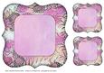 Floral Bracket Frame Background and Tags - Pink and Peach
